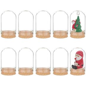 BENECREAT 25 Pack Glass Jars Bottles Dome Cloche Cover Decoration Bottles(36x22mm) with Cork Stoppers for Party Favors, Arts and Small Projects