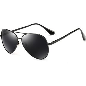 Aviator Sunglasses for Men Polarized Men's Sunglasses UV Protection 400 Metal Frame with Spring Hinges 62MM