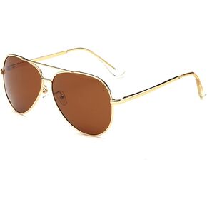 Aviator Sunglasses for Men Polarized Men's Sunglasses UV Protection 400 Metal Frame with Spring Hinges 62MM