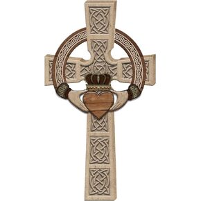 Abbey Gift (Abbey & CA Gift Claddagh Wall Cross with Card, Beige