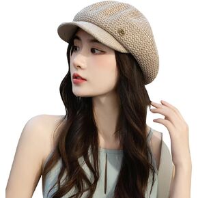 Summer Mesh Newsboy Caps Soft Paperboy Cabbie Hats Beret with Brim Visor Women in Kuwait