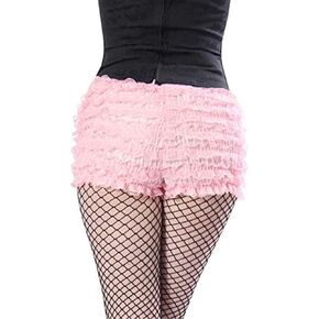 Malco Modes Booty Boy Short Bloomers for Lolita Clothes | Pink Large Ruffle Booty Shorts for Womens Dresses