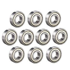 608Z Deep Groove Ball Bearing Double Shield 608ZZ 608-2Z 80018, 8mm x 22mm x 7mm Carbon Steel Bearings (Pack of 10)
