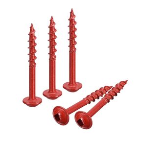 uxcell #8x1 Pocket Hole Screws, 150pcs Square Drive Self Tapping Wood Screws with Blue Coated for Woodworking