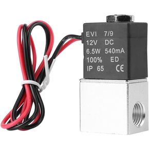 Solenoid Air Valve DC 12V 1/4inch 2 Way Normally Closed Pneumatic Aluminum Electric Solenoid Valve