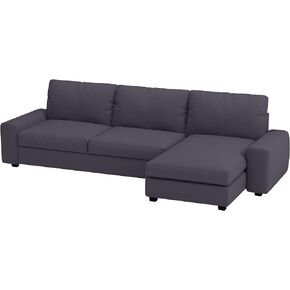 Width: 125.2", Not 110" ! Durable KIVIK Three 3 Seat Sofa with Chaise Sectional Cover Replacement, Compatible with IKEA Kivik 4 Four Seat Corner Lounge Slipcover Only (Polyester Beige)