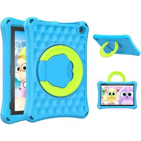 Fire 7 Case for Kids,(Latest 12th Generation 2022 Release),Lightweight Shockproof Handle with Stand Kid-Proof Case for Amazon Kinlde Fire 7 Kids Tablet.(Incompatible with iPad Samsung).Blue