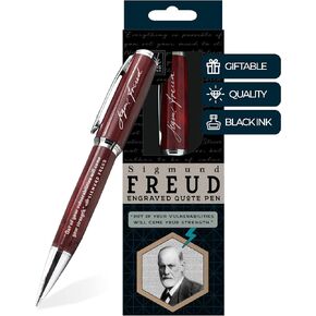 Inkstone Sigmund Freud Engraved Quote Pen - Out of Your Vulnerabilities Will Come Your Strength. - Psychology Gifts for Psychologists Guidance Counselors Psychology Students Therapists