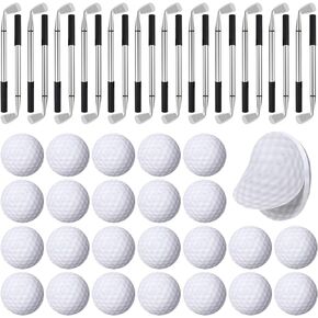 48 Pcs Golf Party Favors Set 24 Golf Ballpoint Pen and 24 Pads Golf Sticky Notes Golf Clubs Pens Golf Party Favors Funny Pen Golfing Club Props Black Gel Ink for Golf Birthday Party Supplies
