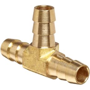 Anderson Metals Brass Hose Fitting, Tee, 5/16" x 5/16" x 5/16" Barb