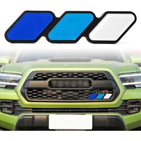 Grille Decor Badge, 3-Color Upgrade Emblem Decoration Accessories Universal Compatible with Toyota 4Runner Tacoma Tundra and Other Mesh or Slotted Grille (USA - Black)