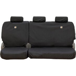 Covercraft Carhartt Super Dux SeatSaver Custom Seat Covers | SSC8489COBK | 2nd Row 60/40 Bench Seat | Compatible with Select Chevrolet Silverado/GMC Sierra Crew Cab or Double Cab Models | Black