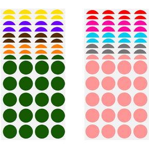 400PCS Round Sticker Labels Colored 2 Inch, Color Small Dot Stickers for Organizing Office Moving Boxes Garage Sale Price Tag Packing Labels - Removable Labels Easy Peel Off