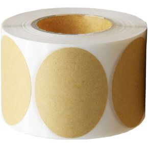 Large Size 3" Natural Circle Kraft Paper Dots Labels Large Size Round Brown Adhesive Stickers-Seal Sticker-Gift Label-Adhesive Dot-300 Labels Per Roll (3 inches 1 roll)