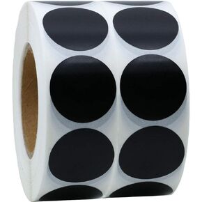SMARSTICKER 1 Inch Round Blank Black Shooting Target Pasters Marksmanship 1,000 Permanent Color Coding Circle Dot Labels Adhesive Target Dots