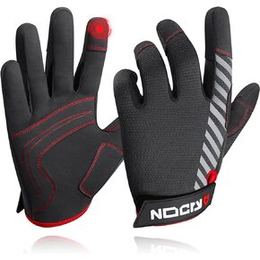 NoCry Mens Work Gloves with Reinforced Fingers & Double Stitched Palm — Durable Auto Mechanic Gloves for Men with Touchscreen Fingertips — Ideal Construction Gloves for Men or Utility Gloves for Work
