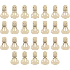 HEALLILY 26pcs Shoe Clips Large Flat Blank Iron Metal Shoe Clips for DIY Craft Shoe Supplies Gold