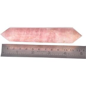Pink Rose Quartz Crystal Stone Double Terminated Point Reiki Healing Crystal- 5 inch in Kuwait