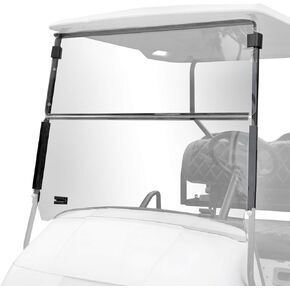 Golf Cart Windshield Compatible with EZGO TXT/Club Car Precedent Models Gas & Electric Golf Cart Folding Style Windshield Clear