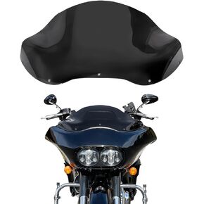 Kiawnia13" Motorcycle Windshield Compatible for Dual Light Glide Windscreen, for Harley Road Glide1998 -2013, EFI FLTRI 1998–2006, Custom FLTRX 2010–2013 (Black)