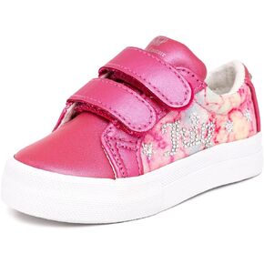 Juicy Couture Girls Kids Strap Sneaker Fashion Casual Shoes Stylish Breathable Tennis Walking Sneakers for Toddlers