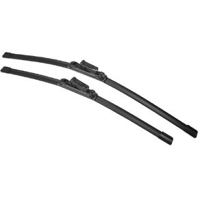 X AUTOHAUX 2pcs 24"+20" Silicone Front Windshield Wiper Blade for Audi Q5 A4 2008-present Windscreen Wiper OE Replacement Set All-Seasons Top-Lock/Push Button