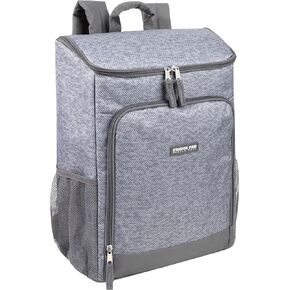 Insulated Cooler Backpack Food Delivery Bag with Drink Cup Holders, Pocket | Soft Sided Backpack Cooler Insulated Leak Proof 30 Can Travel Cooler Bag for Groceries, Camping, Beach (Coal Black)