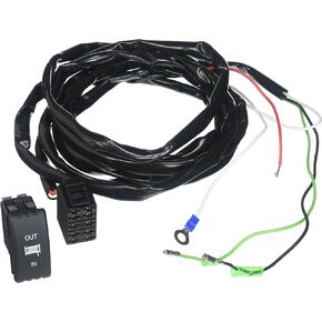 KFI Products UTV-DRS-K UTV Dash Rocker Switch with Blue Backlit/Complete Harness, Black