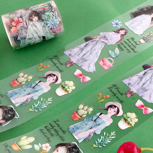 2 متر/لفة فتاة الأزهار اشي الشريط زهرة النبات خمر اشي الشريط ملصقات الحيوانات الأليفة الشريط الجمالية واسعة اشي أشرطة الزخرفية شريطٌ لاصق شريط زخرفي للحرف اليومية لوازم سجل القصاصات in Kuwait