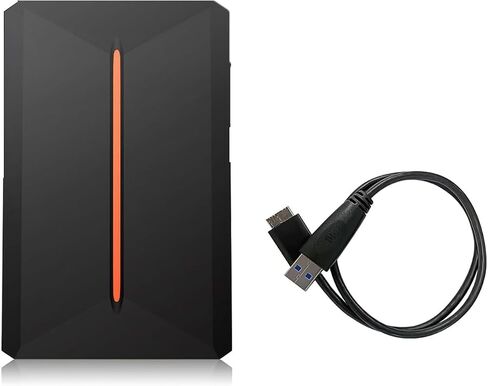 2.5 inch External Hard Drive Enclosure 5Gbps USB3.0, UASP Supported Tool Less, Shockproof ABS, 2TB Capacity Not Included Hard Drive and Requires Insertion of Hard Disk for Use in Saudi Arabia
