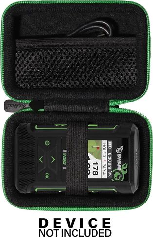 CaseSack Golf GPS Case for Swami Vibe Golf GPS - Golf GPS Bluetooth Speaker Combo (Black with Blue Zip) in Saudi Arabia