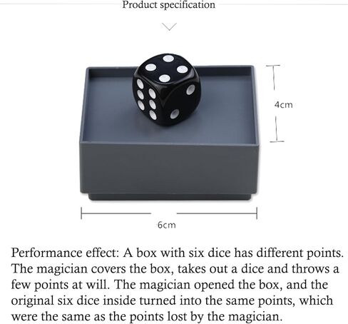السحر 2 قطعة النرد معجزة سحرية التنبؤ النرد القدرة النرد الوهم السحري النرد الدعائم السحرية المقربة (6 سم × 4 سم × 2.8 سم) in Kuwait