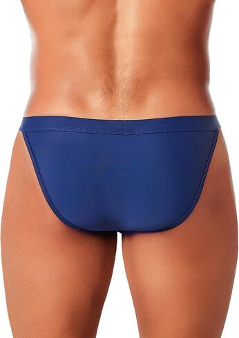 MIZOK Men's Sexy Solid Swim Bikini Swimsuit Quick Dry Metal Buckle Ring Swimwear in Saudi Arabia