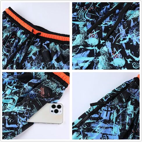 2/3 Pack Basketball Shorts with Zipper Pockets for Men,Active Athletic Shorts in Saudi Arabia
