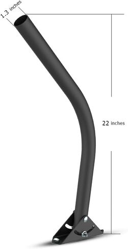 J Pole - Antop 19" Adjustable Outdoor TV Antenna Mount Pole | Antenna Pole | Pole Mount | Antenna Mast Pole - Easy to Install in Saudi Arabia