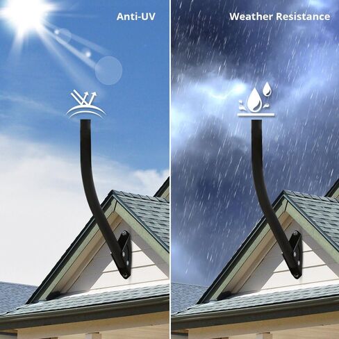 J Pole - Antop 19" Adjustable Outdoor TV Antenna Mount Pole | Antenna Pole | Pole Mount | Antenna Mast Pole - Easy to Install in Saudi Arabia