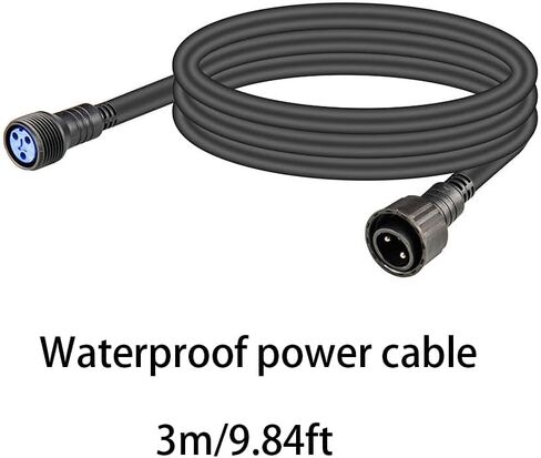 كابل طاقة مقاوم للماء، كابل تمديد طاقة موصل مقاوم للماء 3 دبابيس، 3 متر 9.8 قدم IP65 سلك طاقة خارجي لإخراج موصل Powercon جنبًا إلى جنب مع أضواء المسرح in Saudi Arabia