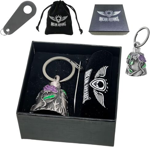 Dream Apparel Motorcycle Bell W/Hanger,Biker Bell Motorcycle Accessories For Good Luck Safe Riding,With Bag Gift Box in Saudi Arabia