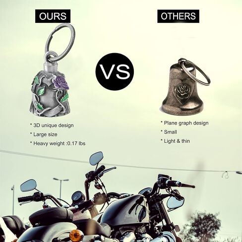 Dream Apparel Motorcycle Bell W/Hanger,Biker Bell Motorcycle Accessories For Good Luck Safe Riding,With Bag Gift Box in Saudi Arabia