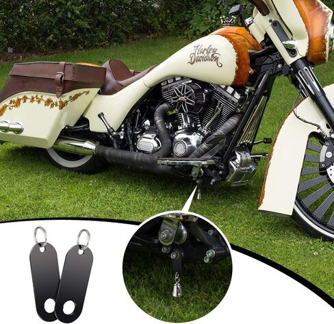 4 Pieces Motor Bell Hangers and 4 Pieces Split Rings, Fits for Any Bell (Black) in Saudi Arabia