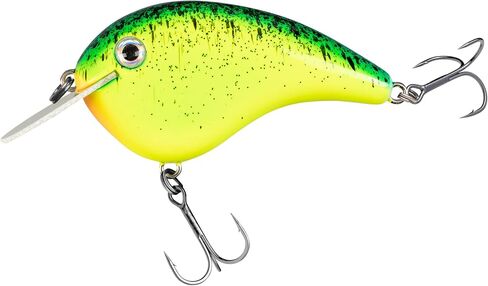 طُعم صيد السمك Strike King (HCCM-476) من Chick Magnet Flatside Shallow Diver، 476 - شارتروز مع غطاء خلفي أزرق/أسود، 7/16 أونصة in Saudi Arabia