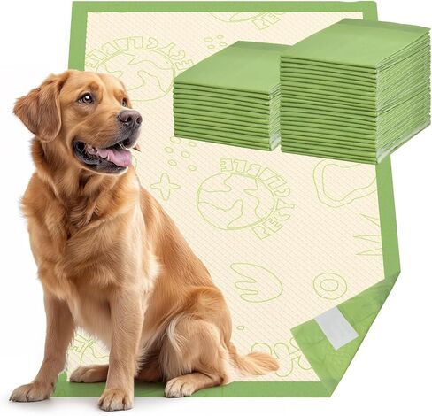 وسادات تبول الجراء للكلاب، مقاس 60.96 سم × 91.44 سم، وسائد كبيرة غير قابلة للانزلاق لتبول الحيوانات الأليفة مع 4 زوايا لاصقة، وسادات نونية سميكة مقاومة للتسرب للاستعمال مرة واحدة، وسادات تدريب للكلاب والقطط والأرانب والحيوانات الأليفة (50 قطعة) in Kuwait