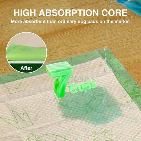وسادات تبول الجراء للكلاب، مقاس 60.96 سم × 91.44 سم، وسائد كبيرة غير قابلة للانزلاق لتبول الحيوانات الأليفة مع 4 زوايا لاصقة، وسادات نونية سميكة مقاومة للتسرب للاستعمال مرة واحدة، وسادات تدريب للكلاب والقطط والأرانب والحيوانات الأليفة (50 قطعة) in Kuwait