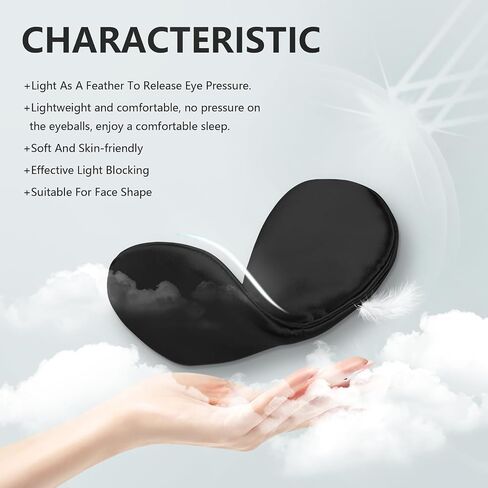 Sleep Mask 3 Pack Silk Blackout Sleeping Eye Cover for Men&Women with Adjustable Strap for Travel Nap Night Sleeping in Saudi Arabia