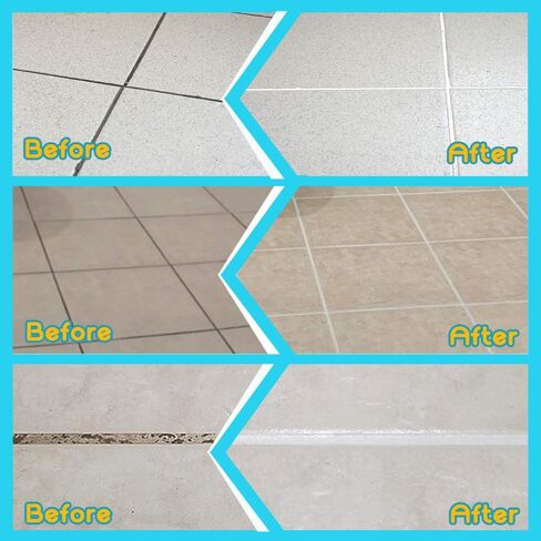 NADAMOO Grout Renew Pen White, 2 Large Size 20ml Paint Pens, Grout Shine Touch Up Repair Marker Tile Gap Coating- Restore Grout Line, with 2 Replacement Nibs and 1 Cleaning Brush in Kuwait