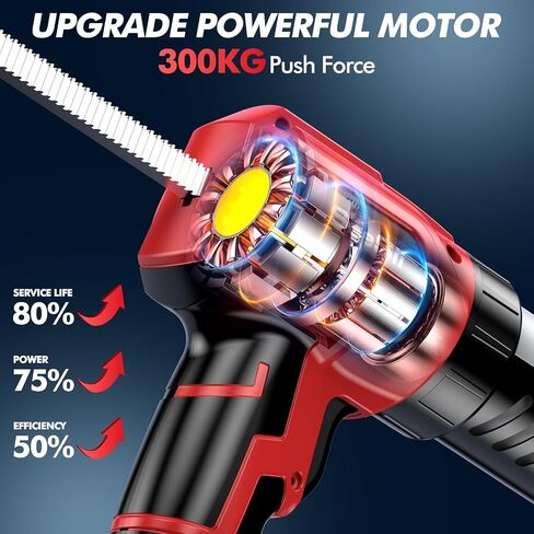 Seesii Cordless Caulking Gun, 20V 4 Adjustable Speed Electric Caulk Gun & Adhesive Gun Kit w/ 2000mAh Rechargeable Battery & Charger, 10oz/300ml Battery Caulk Gun for Filling, Sealing,Labor Saving in Saudi Arabia