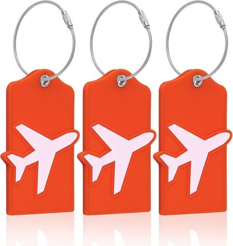 علامات الأمتعة Vigorport مع بطاقة هوية الاسم، 4 عبوات من الجلد و3 عبوات من السيليكون، أفضل ملحقات السفر لتحديد الأمتعة/الحقيبة in Kuwait