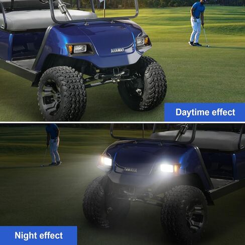 طقم إضاءة LED للمصابيح الأمامية لعربة الغولف الكهربائية والغازية Yamaha G14 G16 G19 G22 (12 فولت) in Kuwait