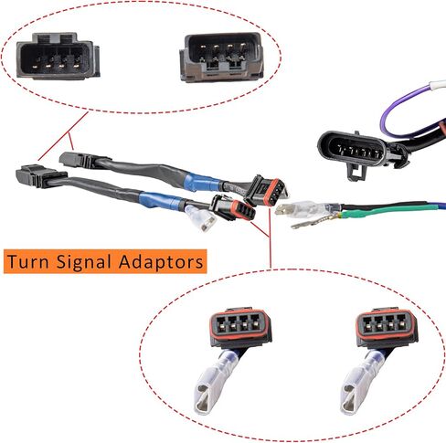 مصباح أمامي LED من Advanblack، مصباح أمامي للهجوم على الطريق مع إشارات الجري/الانعطاف، مصباح أمامي للدراجات النارية مناسب لدراجة Harley Touring Road Glide FLTR 2015 2016 2017 2018 2019 2020 2021 (أسود) in Kuwait