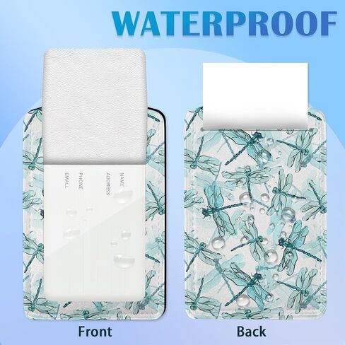 Watercolor with Elegant Dragonfly Luggage Tags for Suitcases, 2 Pack Cute PU Leather Suitcase Tag Identifiers with Address Card for Baggage Tag in Saudi Arabia